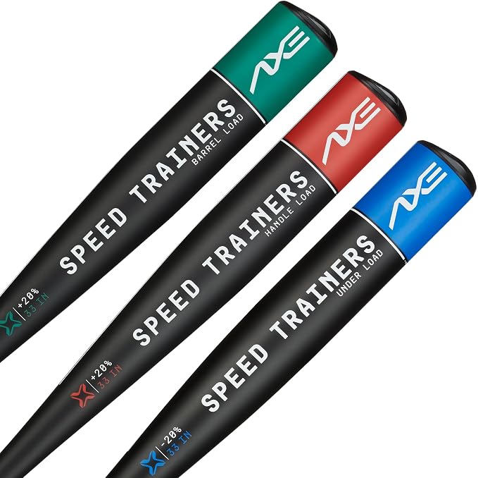Axe Speed Trainers 3-Pack Weighted Baseball Bat Hitting Sytem Powered