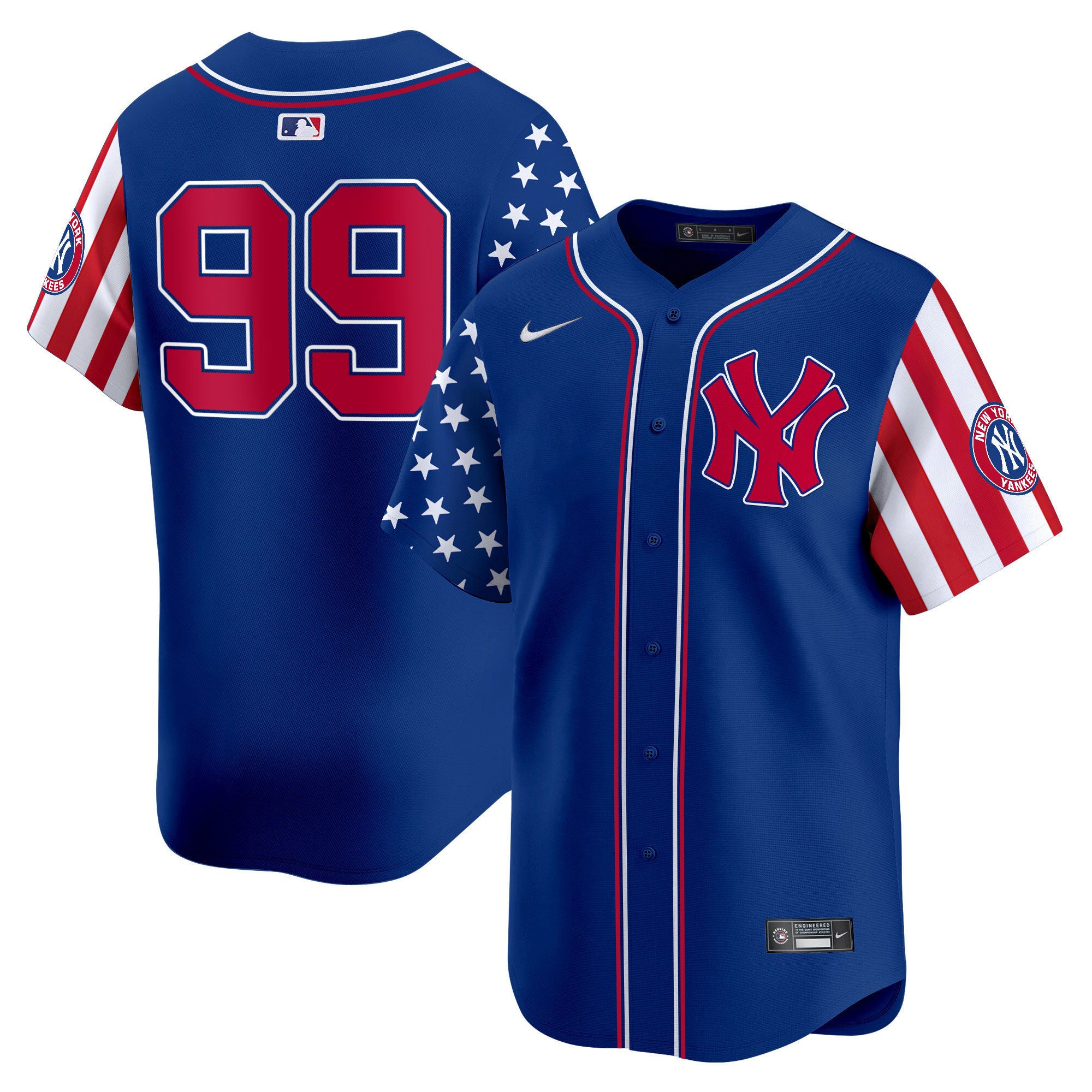 Aaron Judge New York Yankees 2024 Independence Day Vapor Premier Limited Jersey - All Stitched - Men, Royal