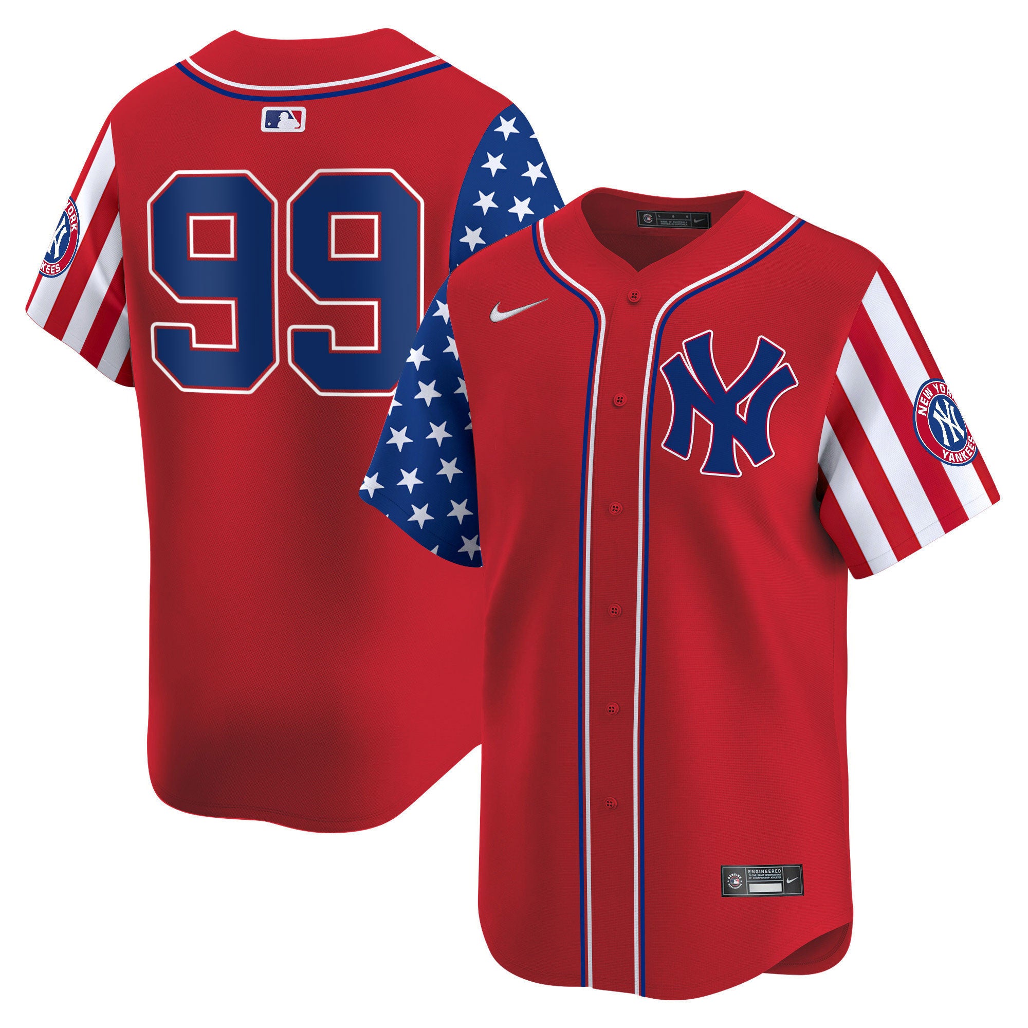 Aaron Judge New York Yankees 2024 Independence Day Vapor Premier Limited Jersey - All Stitched - Men, Red