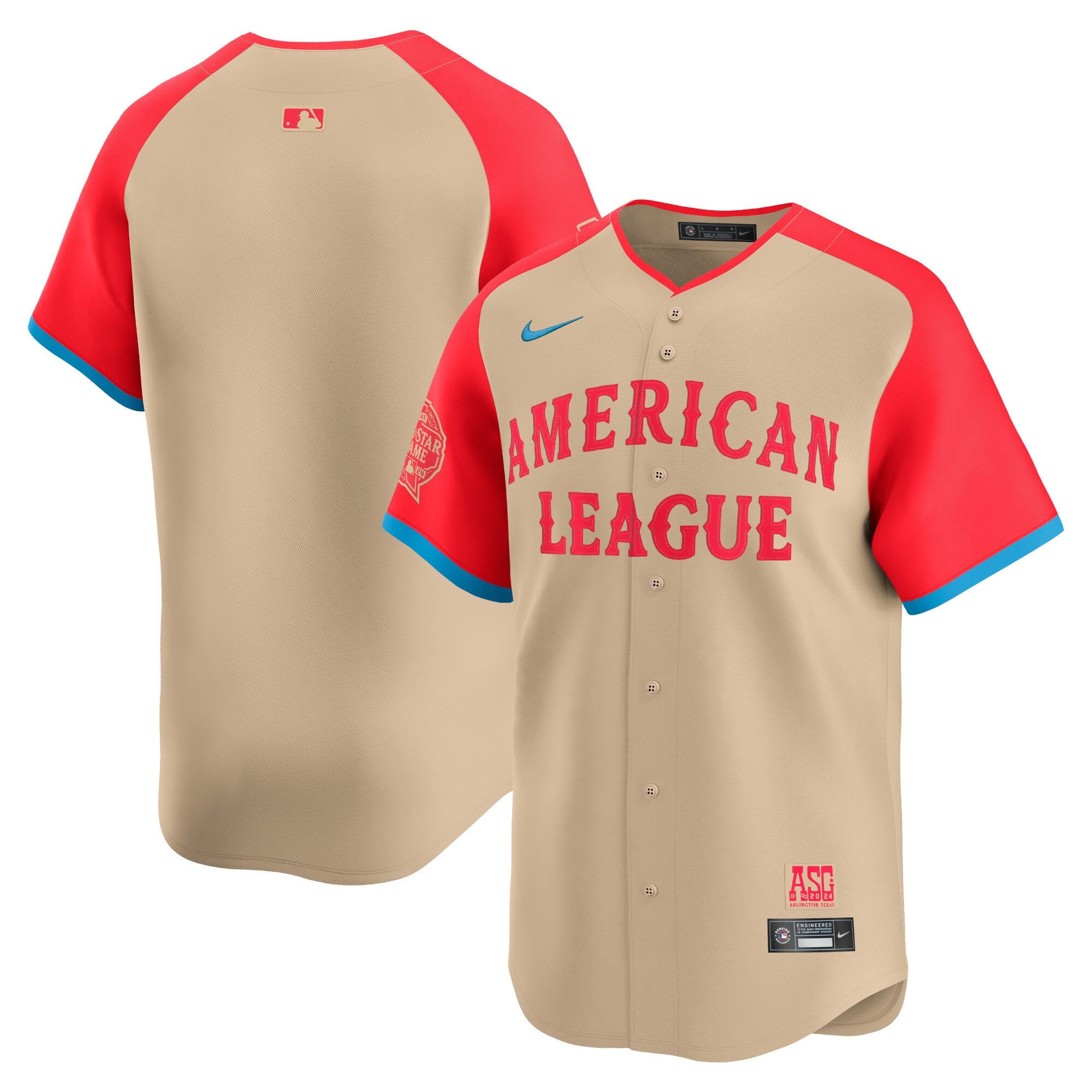 American League 2024 All-Star Game Limited Jersey - Cream - All Stitched - Men, Team