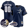 Astros 1999 Throwback 35th & Astrodome Patch Vapor Premier Limited Custom Jersey - All Stitched - Men, Navy