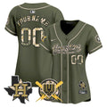 Astros Armed Forces Day Vapor Premier Limited Custom Jersey - All Stitched - Women, Green
