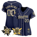 Astros Armed Forces Day Vapor Premier Limited Custom Jersey - All Stitched - Women, Navy