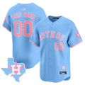 Astros Bubblegum Pink Vapor Premier Limited Custom Jersey - All Stitched - Men, Light Blue