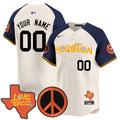 Astros Love Street & Peace Sign Patch Vapor Premier Limited Custom Jersey V2 - All Stitched - Youth, Alternate