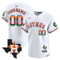 Astros Mexico Texas Patch Vapor Premier Limited Custom Jersey - All Stitched - Men, White