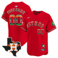 Astros Mexico Texas Patch Vapor Premier Limited Custom Jersey - All Stitched - Men, Red