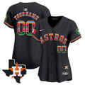 Astros Mexico Texas Patch Vapor Premier Limited Custom Jersey - All Stitched - Women, Black