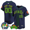 Astros Orbit Patch Vapor Premier Limited Custom Jersey V3 - All Stitched - Men, Navy