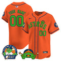 Astros Orbit Patch Vapor Premier Limited Custom Jersey V3 - All Stitched - Men, Orange