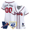 Atlanta Braves 2024 Robinson & Georgia Patch Vapor Premier Limited Custom Jersey - All Stitched - Women, White