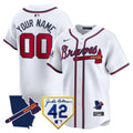 Atlanta Braves 2024 Robinson & Georgia Patch Vapor Premier Limited Custom Jersey - All Stitched - Men, White