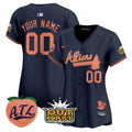 Atlanta Braves Atliens & Peach Vapor Premier Limited Custom Jersey - All Stitched - Women, Atliens