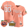 Atlanta Braves Atliens & Peach Vapor Premier Limited Custom Jersey - All Stitched - Men, Peach