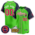 Atlanta Braves Atliens Vapor Premier Limited Custom Jersey - All Stitched - Men, Green Alternate