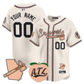 Atlanta Braves Peach Vapor Premier Limited Custom Jersey - All Stitched - Men, Cream