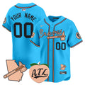 Atlanta Braves Peach Vapor Premier Limited Custom Jersey - All Stitched - Men, Light Blue