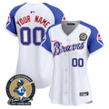Atlanta Braves Throwback 1974 - 1982 Vapor Premier Limited Custom Jersey - All Stitched - Women, 1974