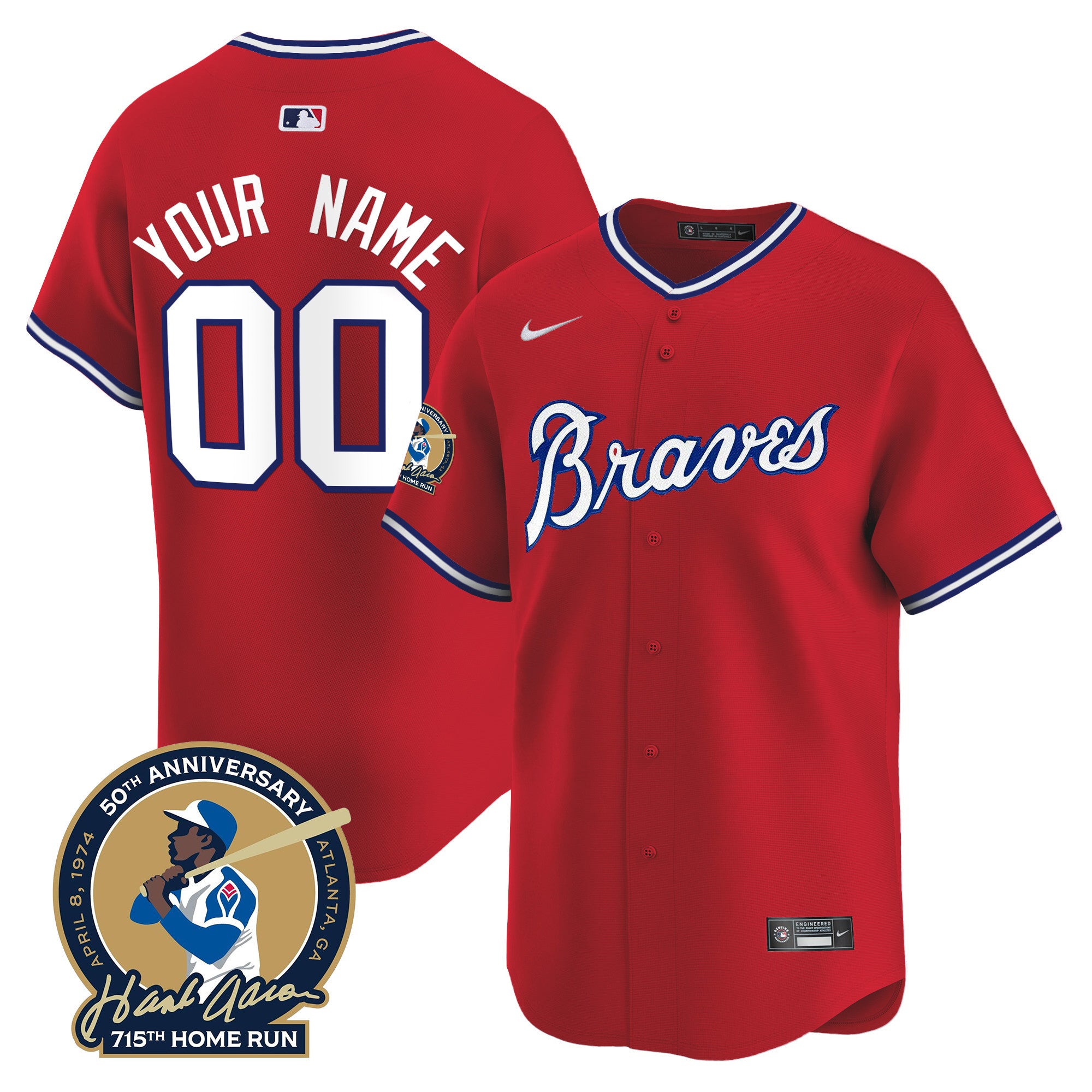 Atlanta Braves Throwback 1974 - 1982 Vapor Premier Limited Custom Jersey - All Stitched - Men, 1980