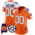 Auburn Tigers 2024 Alabama Patch Vapor Limited Custom Jersey - All Stitched - Women, Orange Alternate