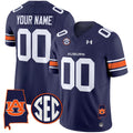 Auburn Tigers 2024 Alabama Patch Vapor Limited Custom Jersey - All Stitched - Men, Navy
