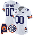 Auburn Tigers 2024 Alabama Patch Vapor Limited Custom Jersey - All Stitched - Women, White