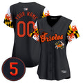 Baltimore Orioles Robinson Patch Vapor Premier Limited Custom Jersey V7 - All Stitched - Women, Black