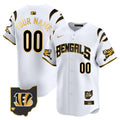 Bengals Vapor Premier Limited Custom Jersey - All Stitched - Men, White Gold