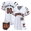 Bengals Vapor Premier Limited Custom Jersey - All Stitched - Women, White