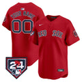 Boston Red Sox 2024 Spring Training Patch Vapor Premier Limited Custom Jersey - All Stitched - Men, Red