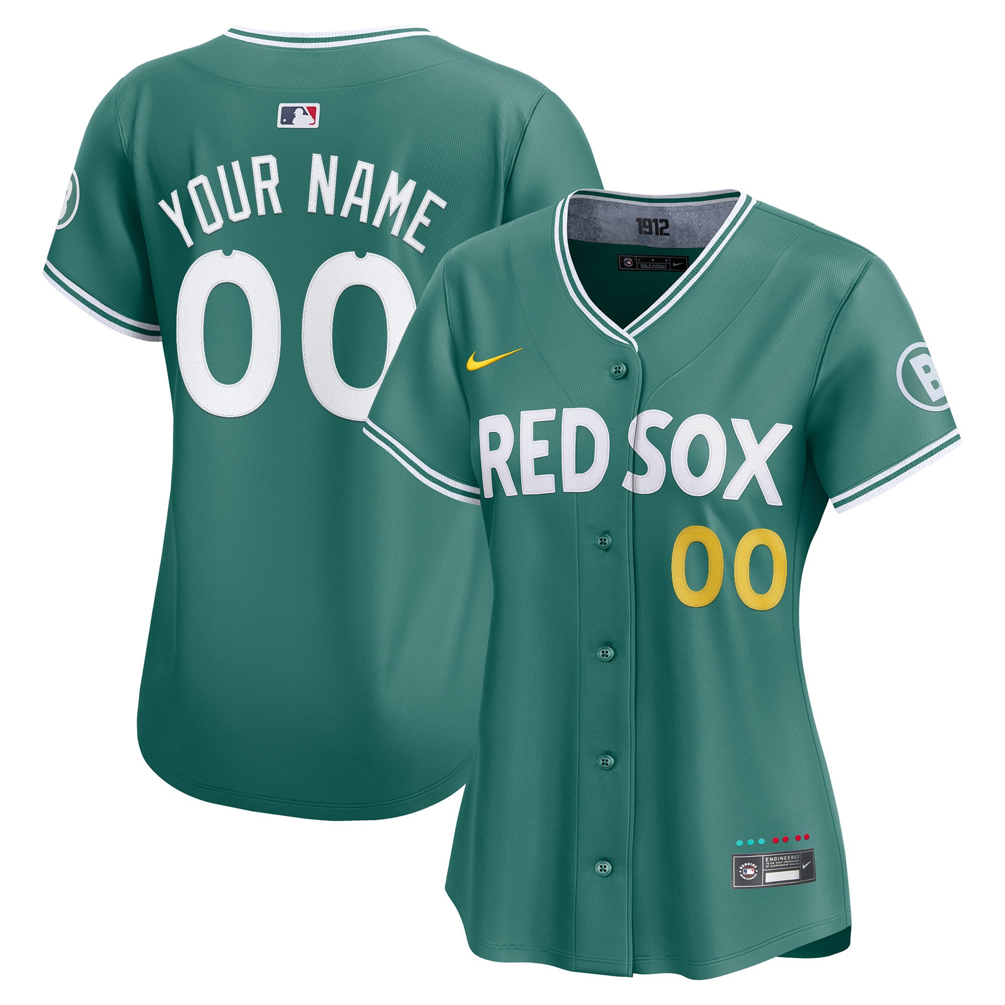 Boston Red Sox 2025 City Connect Vapor Premier Limited Custom Jersey V2 - All Stitched - Women, Custom