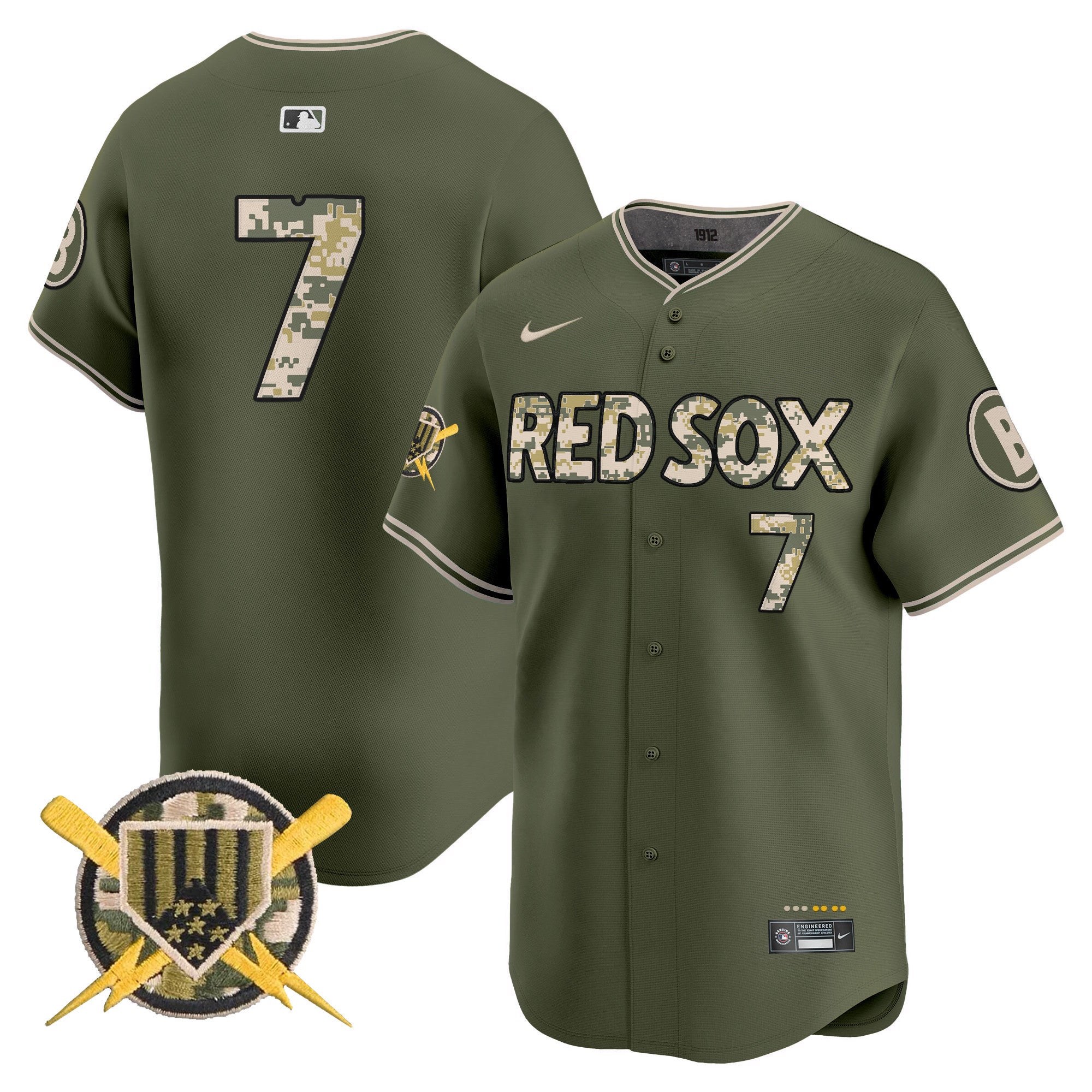 Boston Red Sox Armed Forces Day Vapor Premier Limited Jersey - All Stitched - Men, Masataka Yoshida
