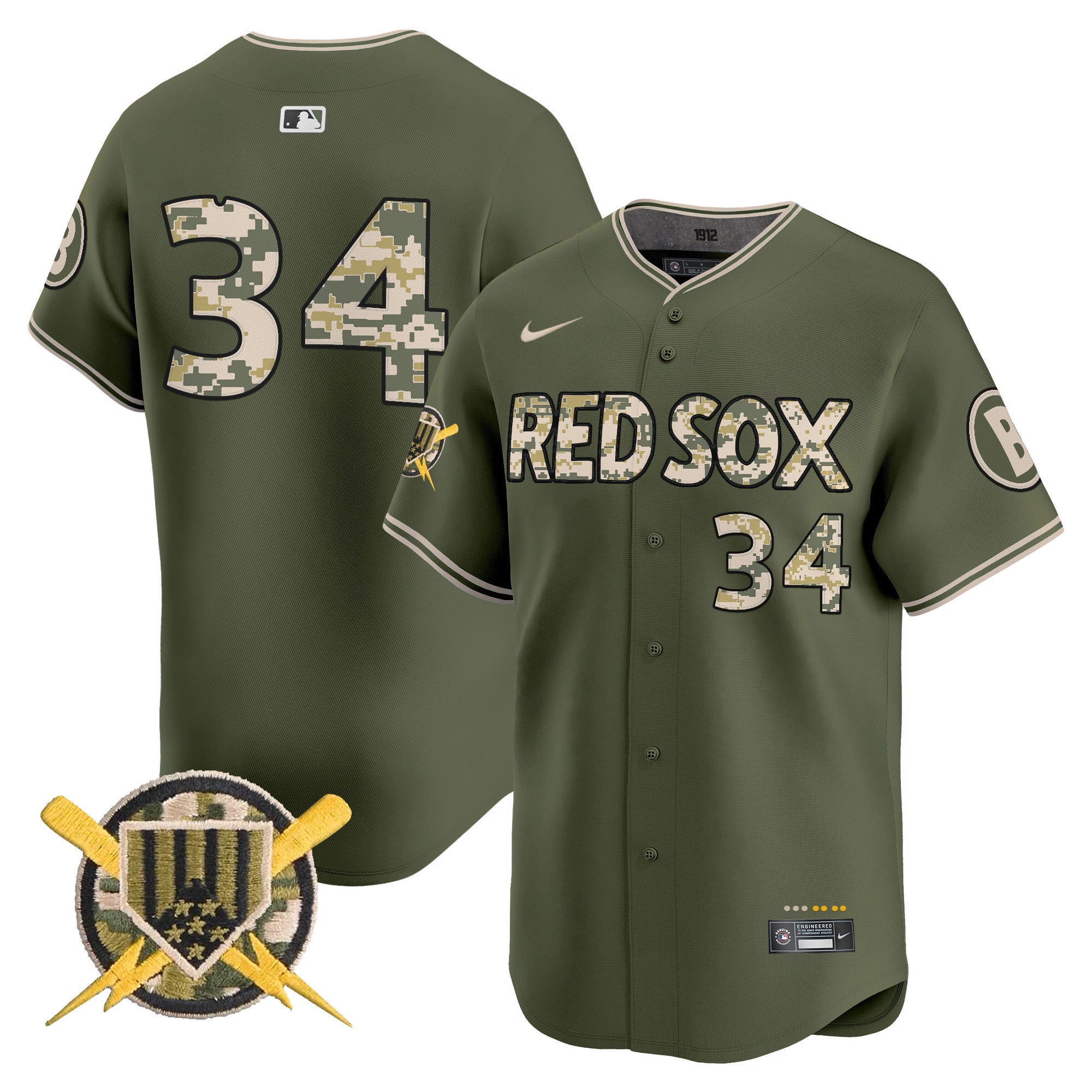 Boston Red Sox Armed Forces Day Vapor Premier Limited Jersey - All Stitched - Men, David Ortiz