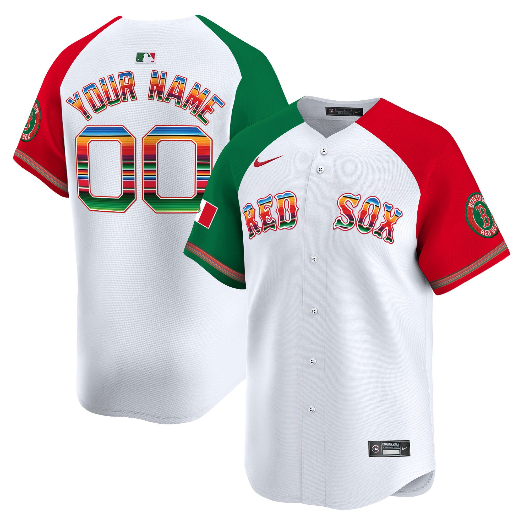 Boston Red Sox Mexico Vapor Premier Limited Custom Jersey - All Stitched - Men, Alternate