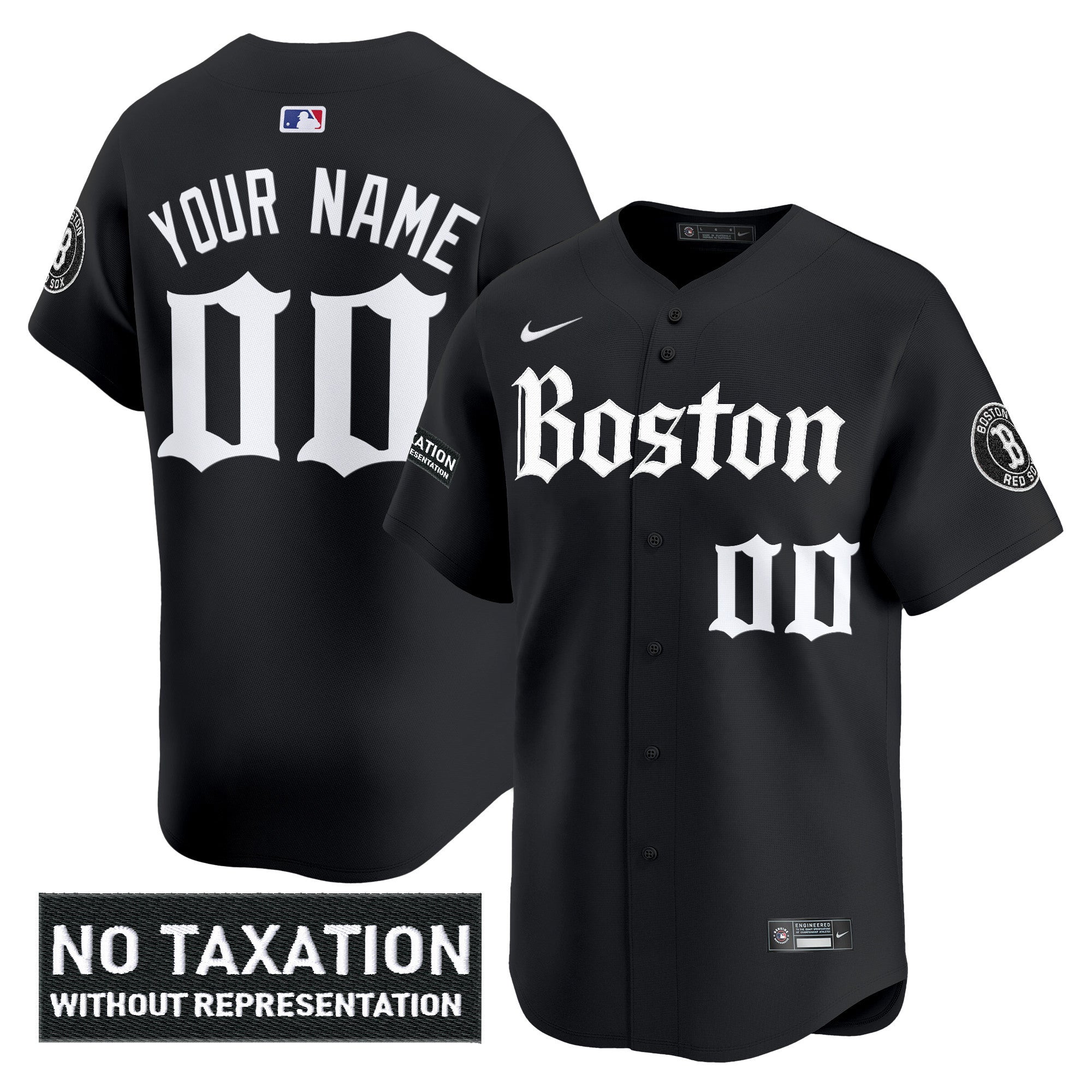 Boston Red Sox 'Retro Newspaper Edition' Vapor Premier Limited Custom Jersey - All Stitched - Men, Black