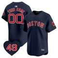 Boston Red Sox Tim Wakefield Patch Vapor Premier Limited Custom Jersey - All Stitched - Youth, Navy