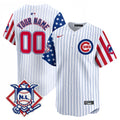 Chicago Cubs 2024 Fourth of July Vapor Premier Limited Custom Jersey V2 - All Stitched - Men, Pinstripe