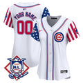 Chicago Cubs 2024 Fourth of July Vapor Premier Limited Custom Jersey V2 - All Stitched - Women, White