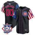 Chicago Cubs 2024 Fourth of July Vapor Premier Limited Custom Jersey V2 - All Stitched - Men, Black