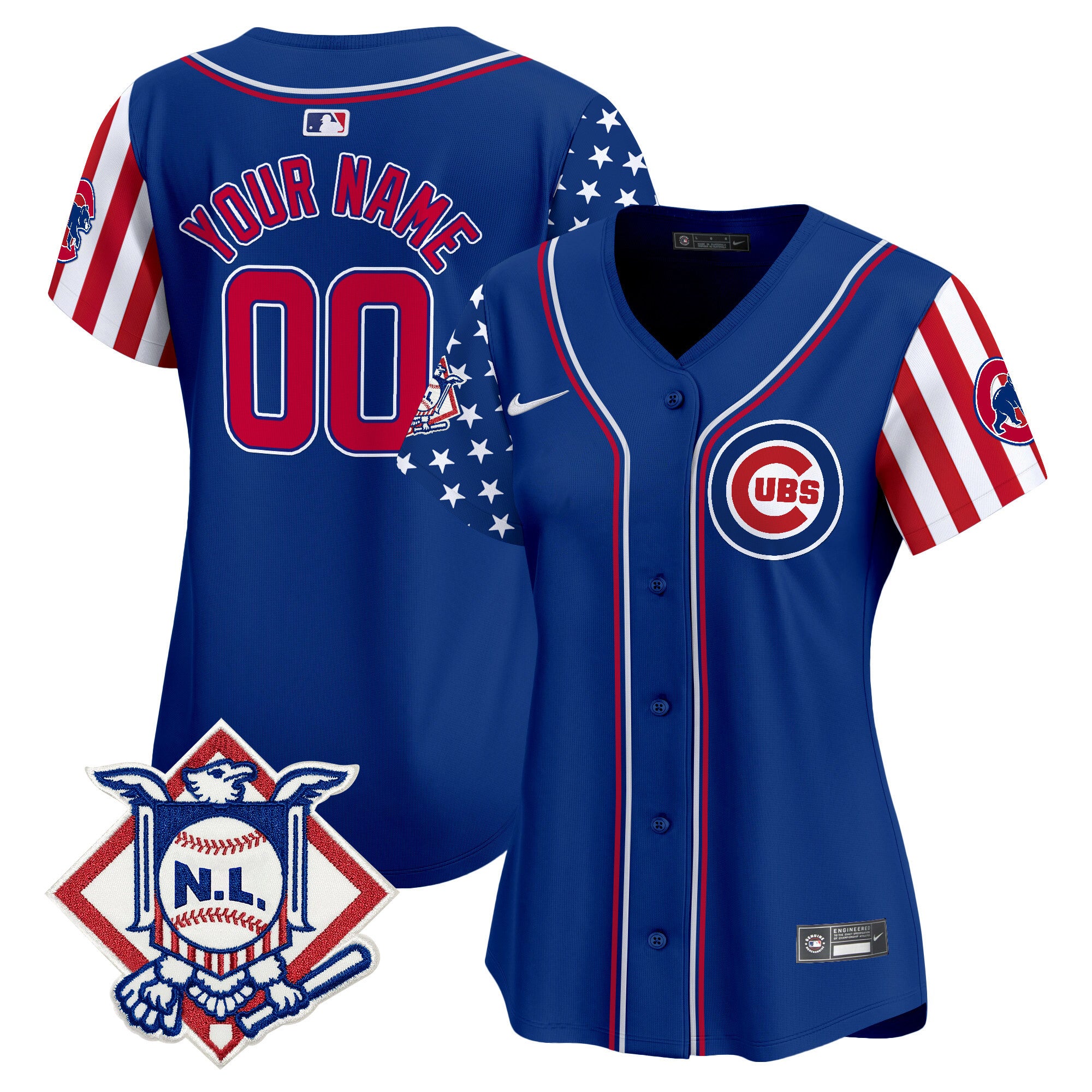Chicago Cubs 2024 Fourth of July Vapor Premier Limited Custom Jersey V2 - All Stitched - Youth, Royal