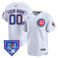 Chicago Cubs 2024 Spring Training Patch Vapor Premier Limited Custom Jersey V2 - All Stitched - Men, White