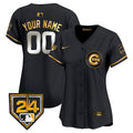 Chicago Cubs 2024 Spring Training Patch Vapor Premier Limited Custom Jersey V2 - All Stitched - Women, Black Gold