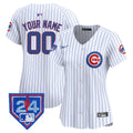 Chicago Cubs 2024 Spring Training Patch Vapor Premier Limited Custom Jersey V2 - All Stitched - Women, White