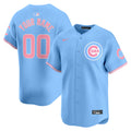 Chicago Cubs Bubblegum Pink Vapor Premier Limited Custom Jersey - All Stitched - Men, Light Blue