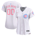 Chicago Cubs Bubblegum Pink Vapor Premier Limited Custom Jersey - All Stitched - Women, Pinstripe