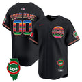Chicago Cubs Mexico Illinois Patch Vapor Premier Limited Custom Jersey - All Stitched - Men, Black