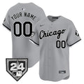 Chicago White Sox 2024 Spring Training Patch Vapor Premier Limited Custom Jersey - All Stitched - Youth, Gray