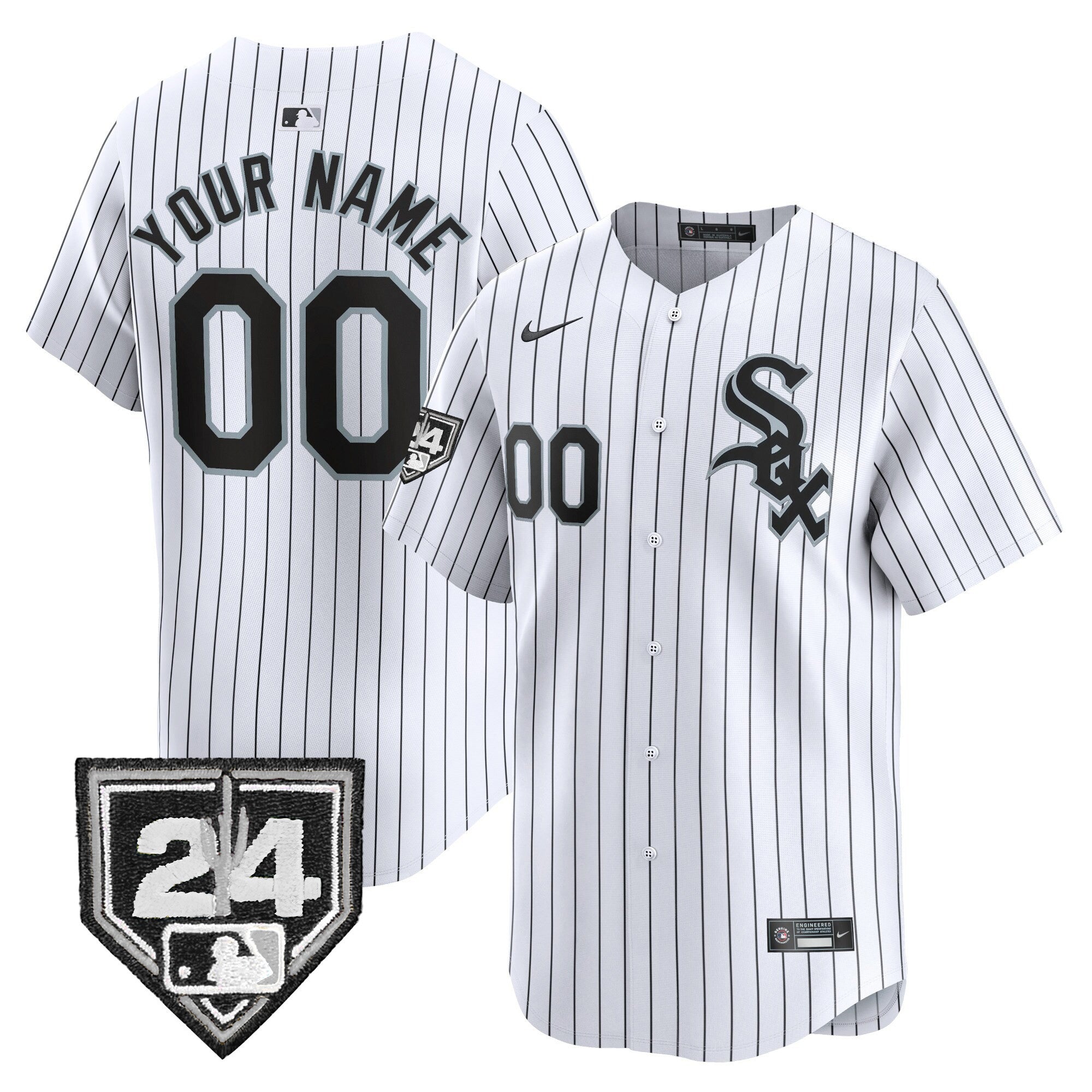 Chicago White Sox 2024 Spring Training Patch Vapor Premier Limited Custom Jersey - All Stitched - Men, White