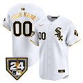 Chicago White Sox 2024 Spring Training Patch Vapor Premier Limited Custom Jersey - All Stitched - Men, White Gold