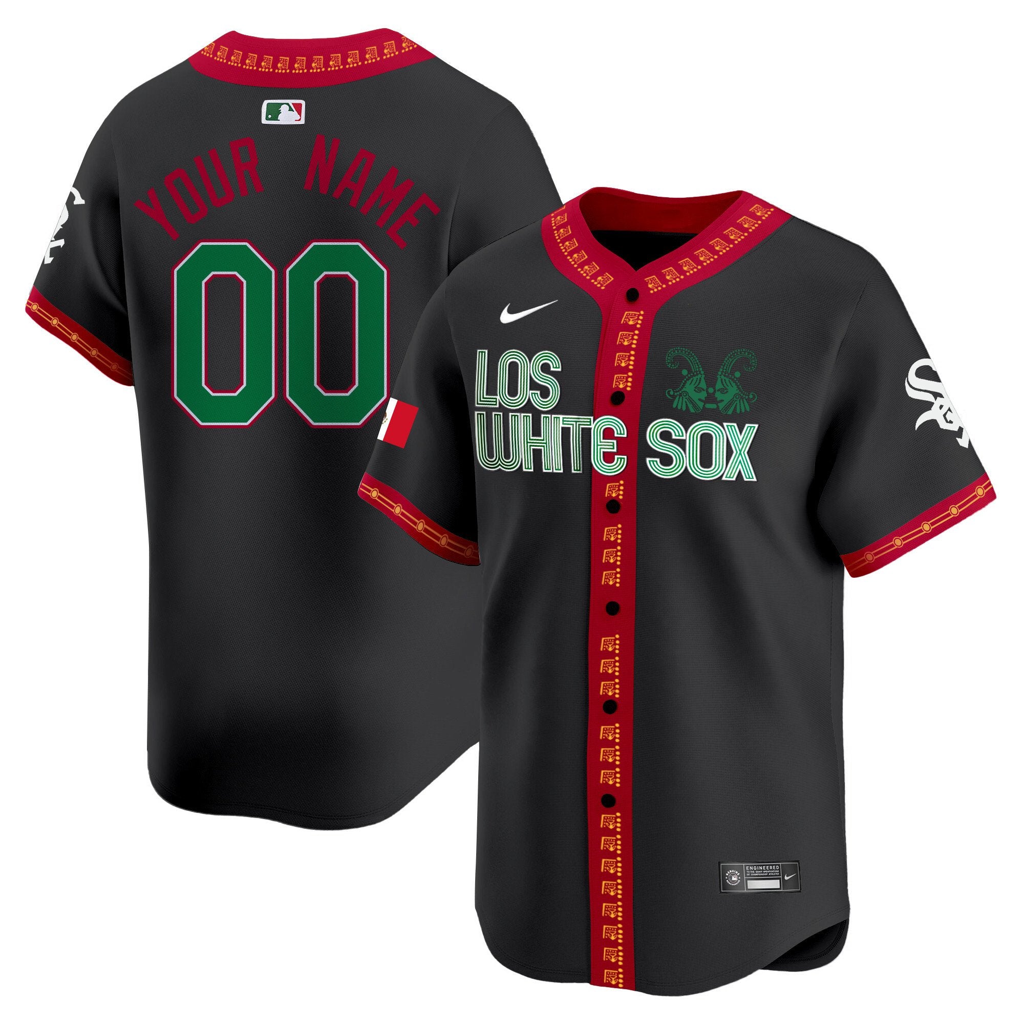 Chicago White Sox Mexico Vapor Premier Limited Custom Jersey - All Stitched - Men, Black